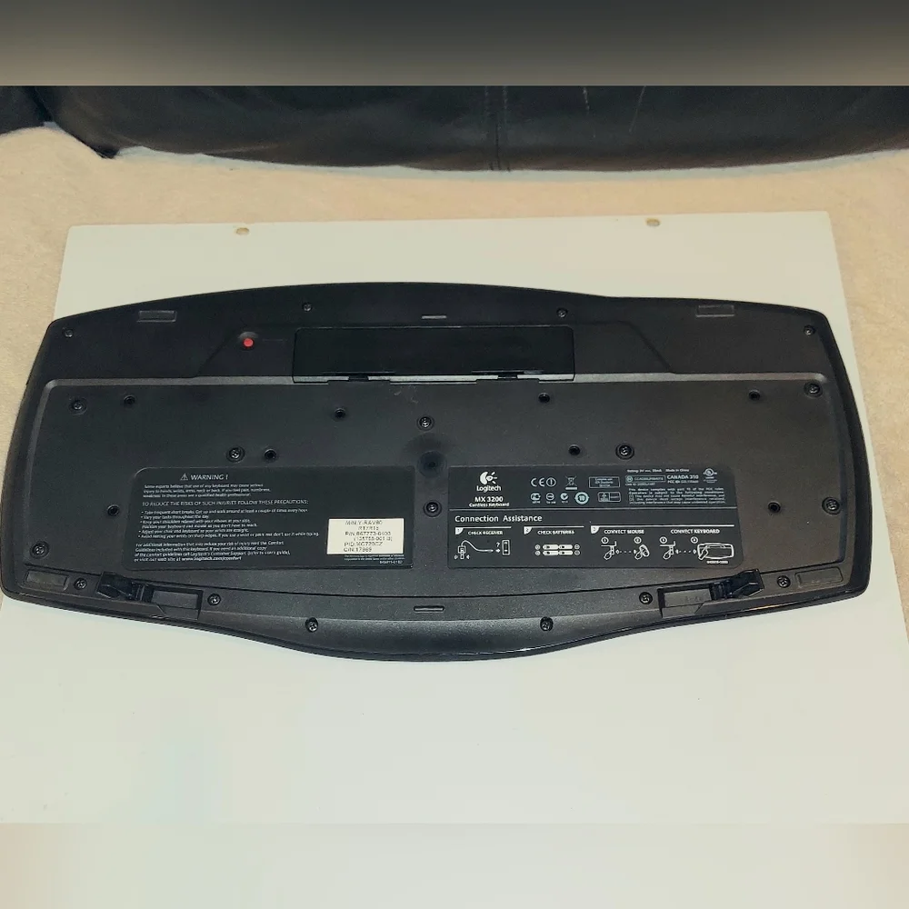 LOGITECH CORDLESS LASER KEYBOARD WITH CORDLESS LASER MOUSE & USB RECEIVER